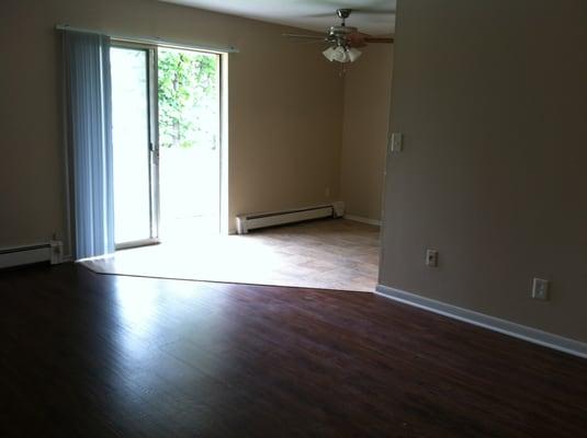 Renovated 1st floor living room and dining room