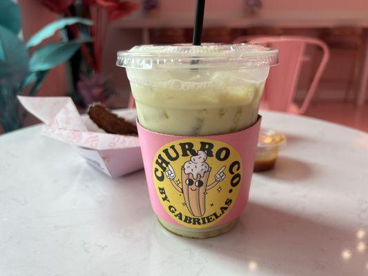 Maracuya (Passion Fruit Syrup, Matcha, Milk) ($6.50)