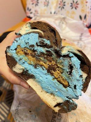 Cookie Monster bagel