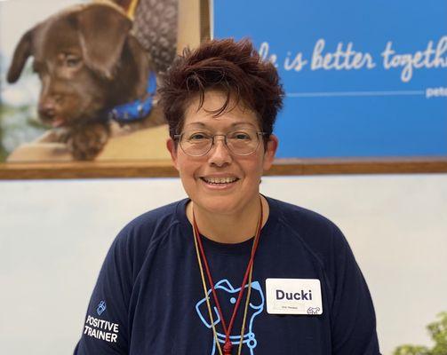 Me at my PETCO location for teaching group classes.