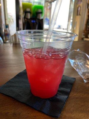 Alley Punch  is super delicious! Rum, Vodka, Cranberry, OJ, Peach  juices