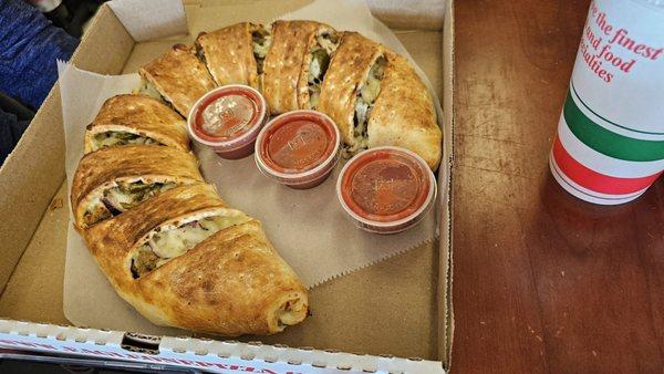 Large calzone. Huge for $9.99