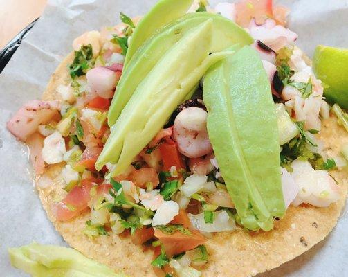 Mixed Ceviche with avocado