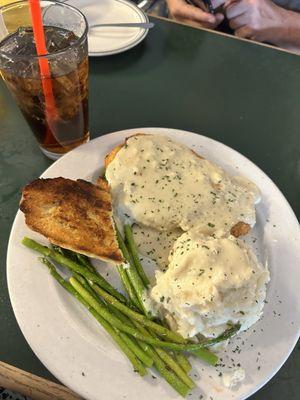 Special on the board today chicken fried chicken.