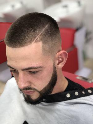 Skin fade with side part!