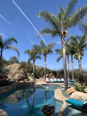 this is the pool & jacuzzi area there plenty of room for yoga, outdoor dining & relaxing with friends