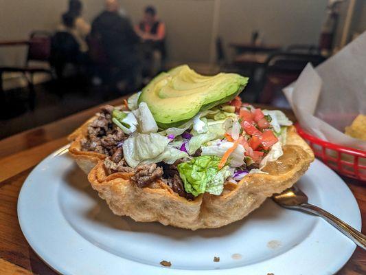 steak taco salad $14