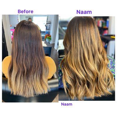 Beautiful balayage by Naam at natchaya salon in Tacoma