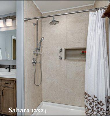 Sahara 12x24 pattern tub to shower conversion