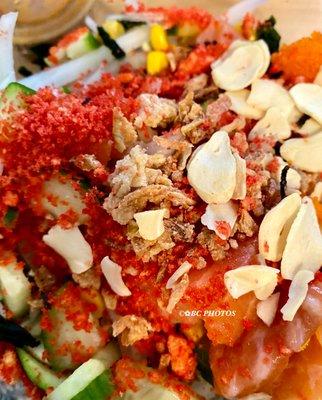 Build Your Own Poke Salad Bowl. Chose Slammin and regular Salmon over zoodles.