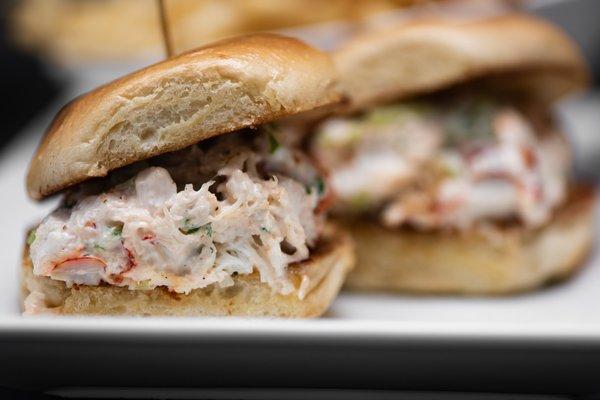 Lobster Sliders, served with fries