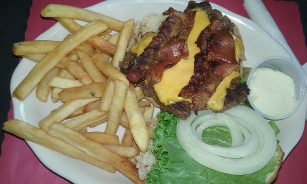 Big bacon cheese burger my brother loved