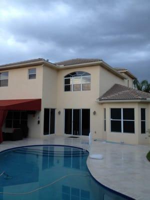 Hurricane impact window protection for homes.