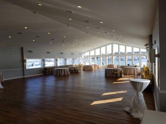 Inside the venue is very spacious and beautiful view for a daytime wedding.