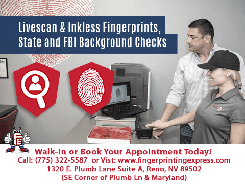 Live Scan Fingerprint Service in Reno, Nevada