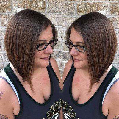 Asymmetrical cut done by Sadie!