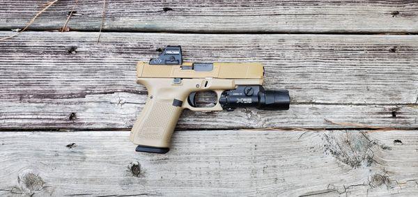 Gen 5 G19 MkVI Responder in peanut butter cerakote, amazing fit and finish!