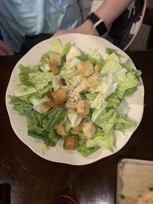 Simple salad, no chicken or shrimp