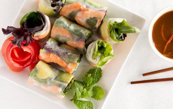 Traditional Shrimp Avocado Spring Rolls