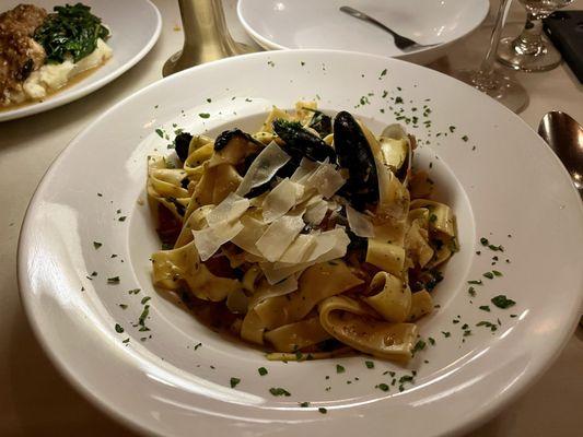 Delicious seafood pasta special