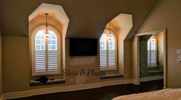 Norman Archtop Plantation Shutters in Colts Neck NJ by Slats & Pleats