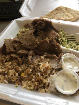 Gyro plate.   Best downtown value for a healthy lunch.