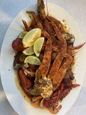 Seafood boil for one!