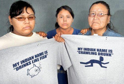 This store infamously sold these shirts, despite protest, until a local human rights campaign and local native peoples intervened.