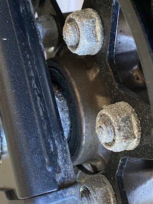 Widespread corrosion on a 16 month old CB300R that has 1040 miles on it, from Nault's.