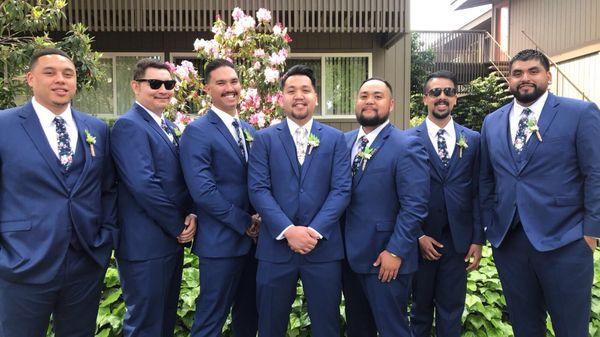 Rented out our suits at Tuxedo Warehouse and they were so helpful we looked on point for our brother's wedding #GQSTATUS