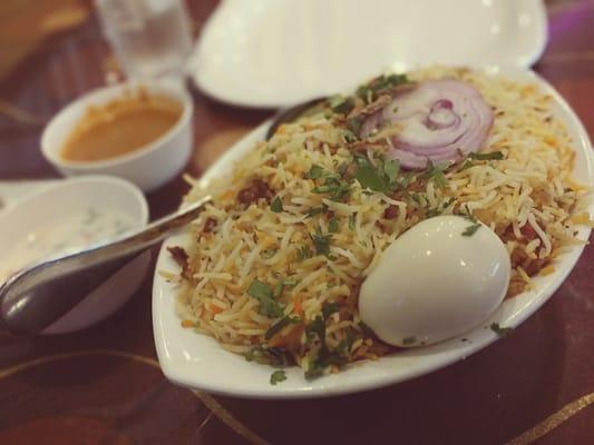 Boneless chicken biryani.