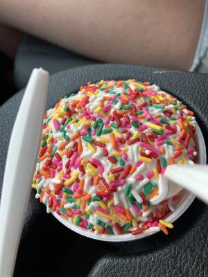 Soft Serve with Rainbow Sprinkles