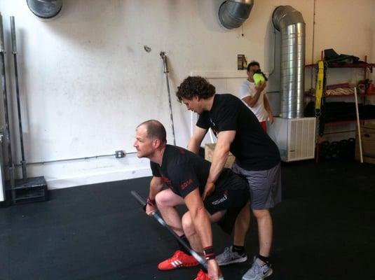 Danny Casey instructs at a Snatch Clinic at CF Bedford Hills