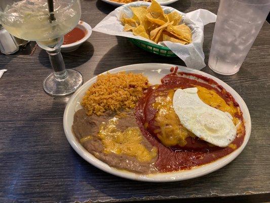 Cheese Enchiladas (3 pc) Side of Egg