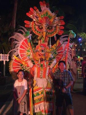 Our children experiencing nightlife in Nassau, Bahamas.