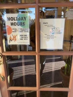 Holiday Hours for 2024