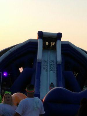 Blacklight Waterslide in Sacramento, CA at the Raley Field.