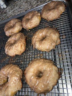 Glazed coffee cake pumpkin donuts