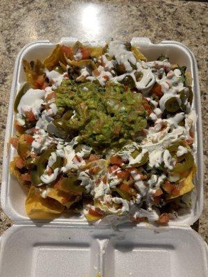 Nachos with carne asada