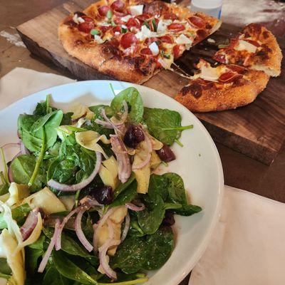 Classic Flatbread & Mediterranean Salad