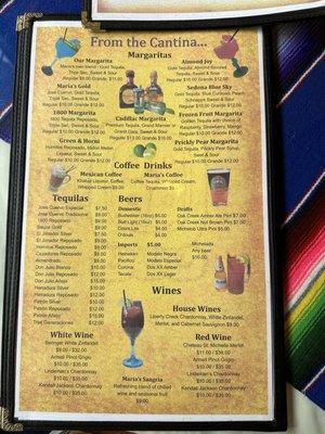 Drink menu 6-3-2023