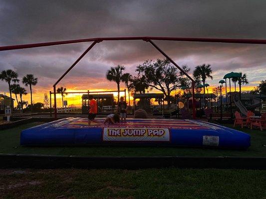 Playground jumping pad