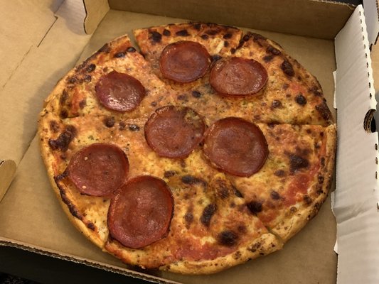 Pepperoni red pizza