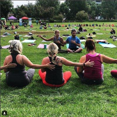 Group Yoga. Photo courtesy of @yrpdenver (IG)