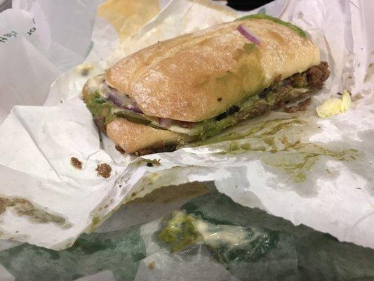 Sloppiest sandwich ever received at Subway!