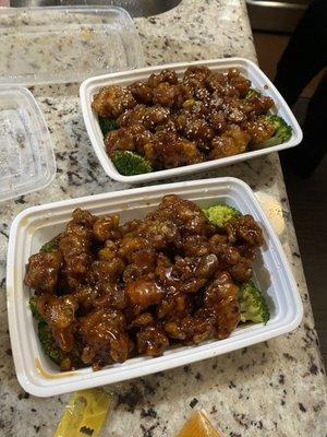 General tso's and sesame chicken