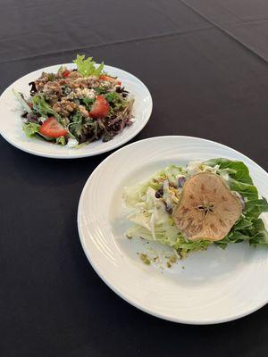 Left: summer salad Right: signature salad