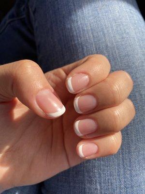 French manicure with UV gel