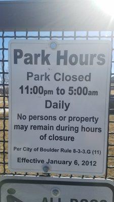 Park hours