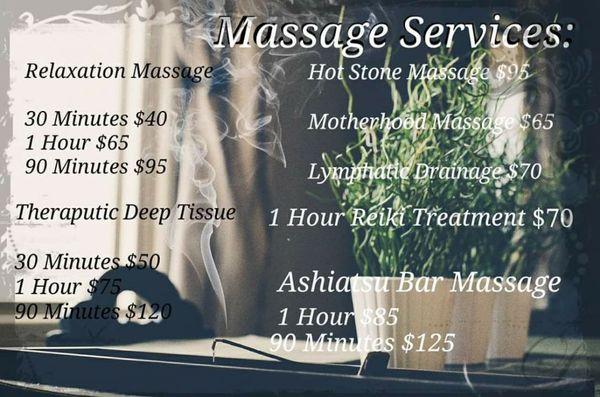 A list of our services